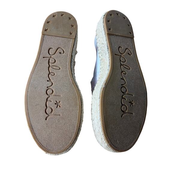 Soludos White Canvas Espadrille Flats Coastal Chic Summer Size 8.5 NWOT - Picture 4 of 5